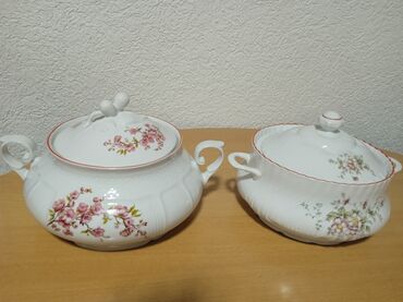 Kompleti posuđa: Vintage rebrasti servis za ručavanje i večeru, ukupno 10 delova — 8