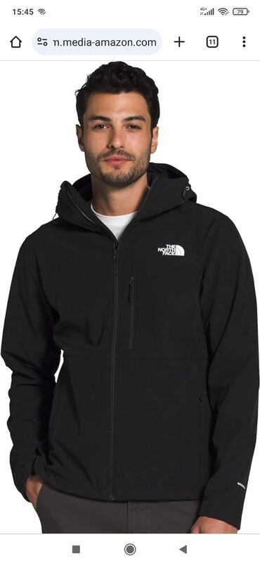 анорак мужской: Куртка L (EU 40), XL (EU 42), цвет - Черный