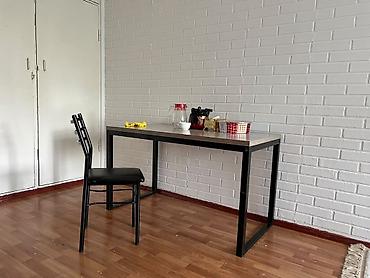 study table: |САМОВЫВОЗ,8 МИКРОРАЙОН|ЗВОНИТЬ ПО НОМЕРУ ТЕЛЕФОНА| Стулья 8 шт + стол — 1