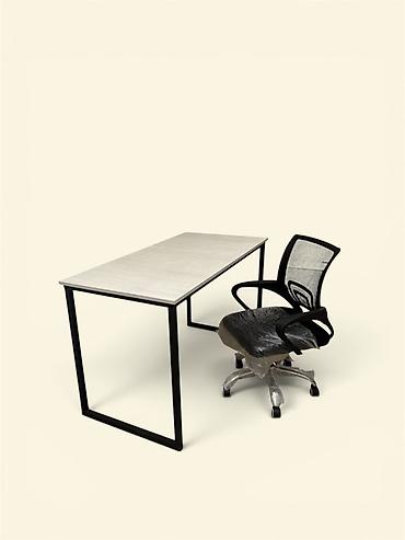 table study: Комплект: письменный/рабочий стол + офисное кресло. Стол: - Прямая — 2