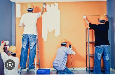 Другие услуги: Гипсокартон. Шпатлевка. Краска аппарат менен. Ламинат. сантехника