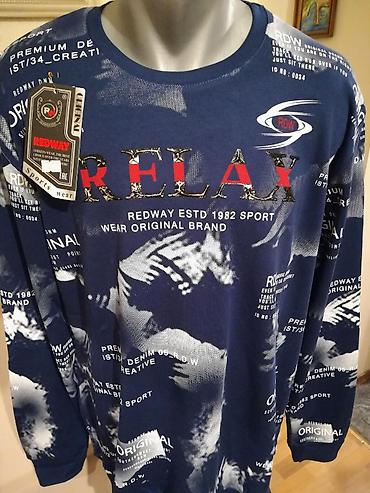 sanja: Novi muski pamucni duks Redway u velikim brojevima Plavi 3XL 4XL — 2