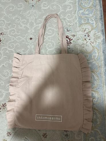 Шопперы: Шоппер Intimissimi из ткани, нежно‑розовый (пудровый) цвет. - Формат — 2