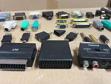 Druga oprema za računare i laptopove: Veliki lot raznovrsnih adaptera i konektora za audio, video i — 14