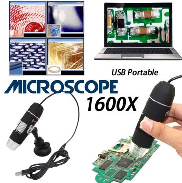 oprema za butik: Nov elektronski mikroskop sa uveličanjem 1600 x. Ima vakum šolju za