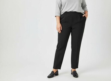 Women's Pants: Spodnie materiałowe damskie, rozmiar 4XL