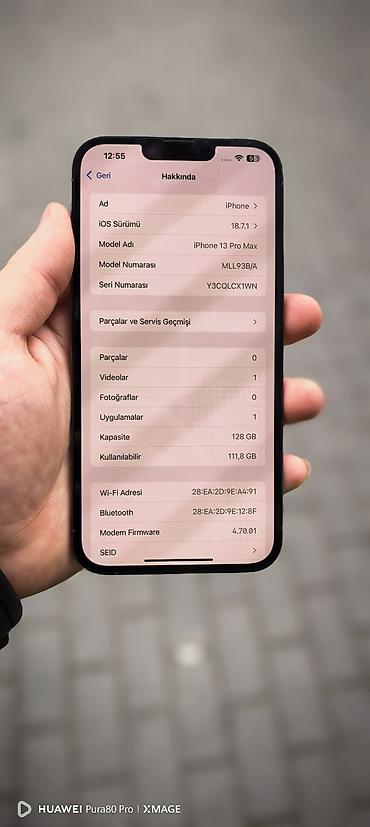 iphone case: IPhone 13 Pro Max, 128 GB, Sierra Blue, Zəmanət, Face ID, Sənədlərlə — 8