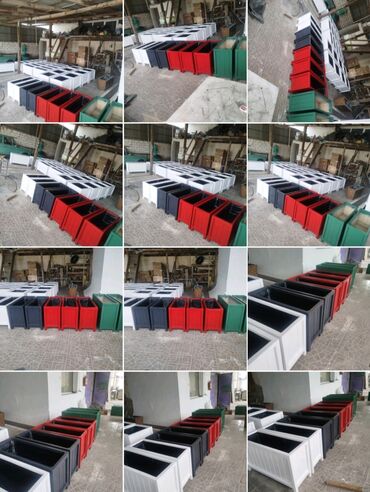 Bitkilər üçün dibçəklər: Açıq havaya uyğun dekorativ taxta gülbəçələr - Material: təbii — 2