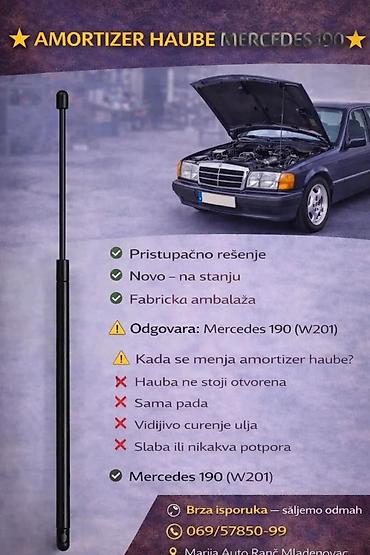 Amortizeri haube i gepeka: AMORTIZER HAUBE MERCEDES 190 | amortizer haube mercedes 190 je nov  — 2