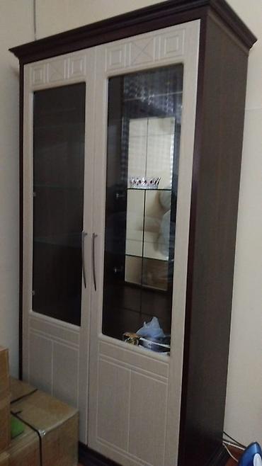Bufetlər: İki qapılı vitrin şkaf - Material: MDF/LDSP kombinasiyası, ön hissədə — 1