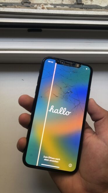 IPhone X, Черный, Битый