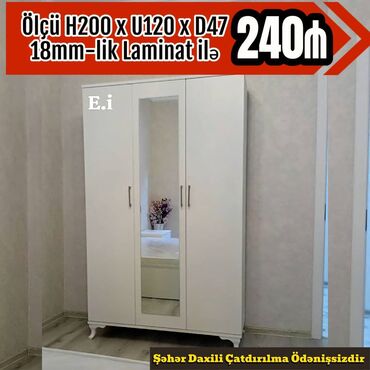 Komodlar: Qarderob, paltar dolabı, Yeni, 3 qapılı, Açılan, Düz dolab, Azərbaycan