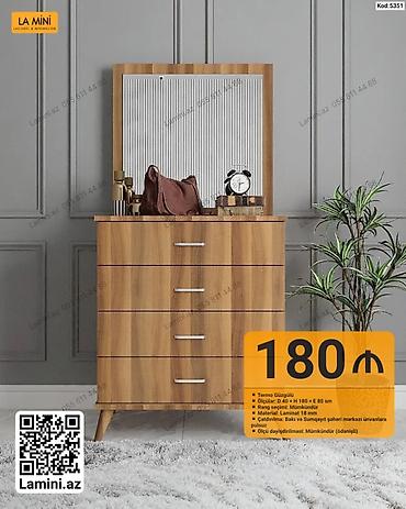 kamod: LA MINI termo güzgülü komod - Kod: 5351 - Ölçülər: Dərinlik 40 sm × — 1