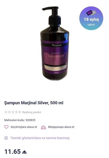 Saçda sariligi goturur boz ton verir,endirimle 5 azn