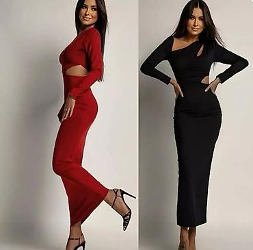 Haljine: Haljine vise modela sa elastinom. Bez,crna,borda,roza,puder — 9