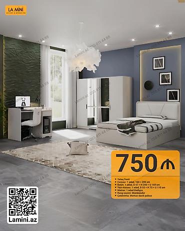 Ev və bağ: LA MINI – Yataq Dəsti Komplekt tərkibi: - Çarpayı: 1 ədəd, 160 x 200 — 1