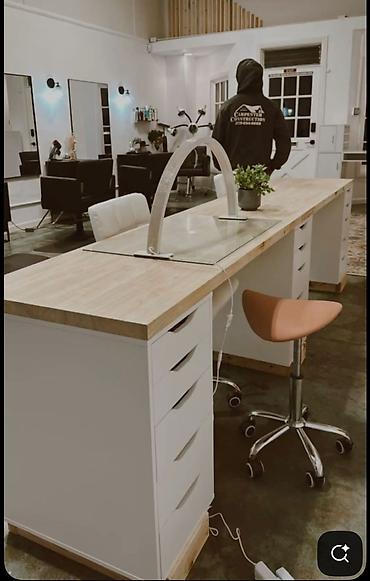 Sifarişlə manikür masaları: Düz masa, Siyirməli, Polkasız, Teksturalı laminat, Kredit yoxdur — 2