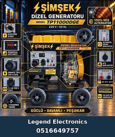 torf satilir: Elan başlığı: Dizel generator Şimşek, TP11000DGE, Dizel, 8,5 kVt, 220 — 1