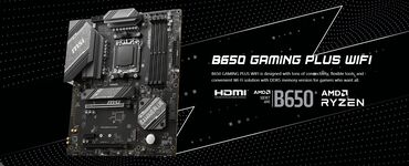 komputer aksesuarları: Ana Platası MSI B650 GAMING PLUS WIFI, Yeni