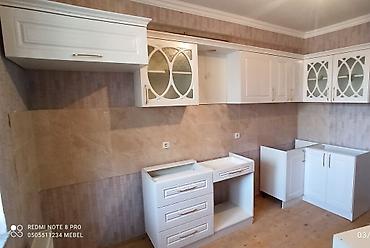 Sifarişlə mətbəx mebeli: Sifarişlə mətbəx dəsti, Özü çəkən petlələr, MDF, Kredit yoxdur, Pulsuz çatdırılma, Rayonlara çatdırılma — 12