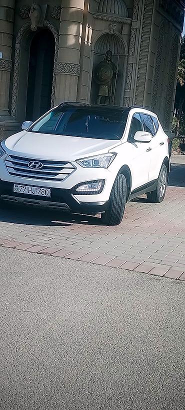 Hyundai: Hyundai Santa Fe – ağ rəngli, şəhər və uzun yol üçün rahat və geniş — 1