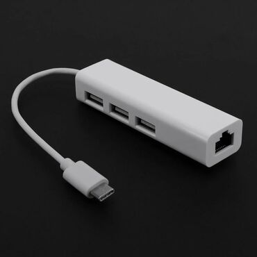mac safe: Переходник Type-C to USB 3.1 hub network RJ45 lan Арт.2089 Перед