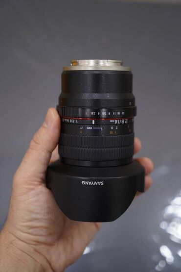 Obyektivlər və filtrləri: Linza "Sony e-mount full frame üçün 14mm 2.8 Samyang lens" Mexaniki