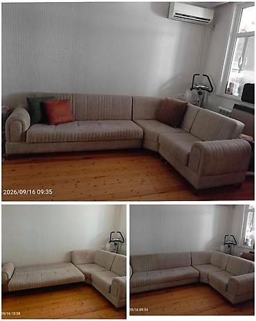 Divan satılır 350₼. Açılır bazası var. Ölçü 3/2. Ünvan Əhmədli