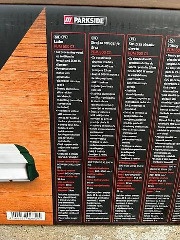 Ostali električni alati: Parkside strug za drvo PDM 600 C3 – 600 W - Električni strug za drvo — 7