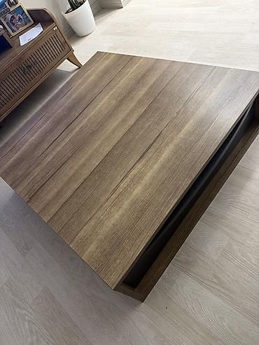 loft masa: Kvadrat masa, Açılmayan, Təkərsiz, Teksturalı laminat — 6