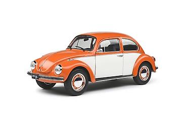 odece: 🚗 Volkswagen Beetle 1303 Bi-Color Orange 1974 – Die Cast Solido — 1