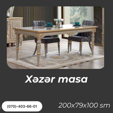 xezer: Qonaq masası, Yeni, Açılan, Dördbucaq masa, Azərbaycan