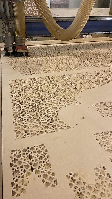 divar panel: Xidmət: CNC kəsimlə dekorativ naxışlı panellər və tavan elementləri - — 1