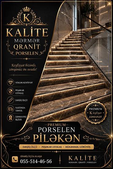 Новое на lalafo: PREMIUM PORSELEN PİLƏKƏN Kalite – mərmər, qranit və porselen üzrə — 1