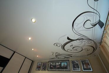 самоклейка для стен: Керме шыптар Жылтырабаган, 3D потолоктор, Жылтырак