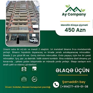 Mənzillər: 2 otaqlı, 64 kv. m — 1