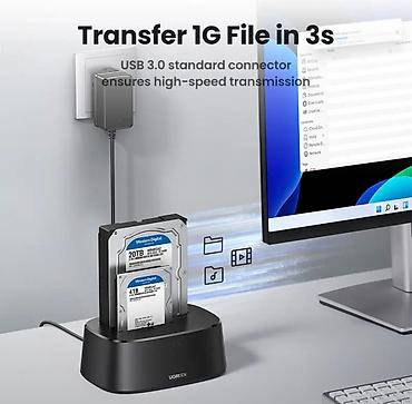 ssd 2: UGREEN CM198, USB 3.0 док‑станция для жестких дисков. В наличии — 4