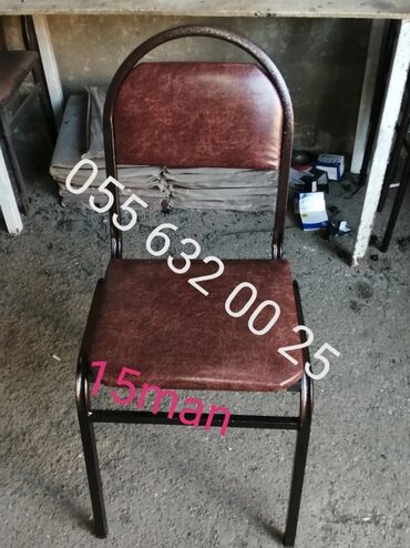 Restoran mebeli: Stulllar 13manatdan başlayır 60manata qeder. Keyfiyyətə görə qiymət — 23