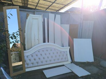 детскую 2 х ярусную кровать: Уктоочу бөлмө гарнитуру, Эки кишилик керебет, МДФ, түсү - Ак