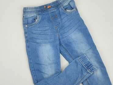 jeansy poplamione farbą: Jeans, Little kids, 9 years, 128/134, condition - Very good