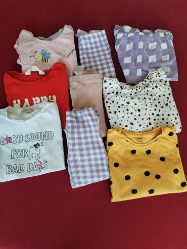 majice na bretele za devojcice: Okrugli izrez, Kratak rukav, Tufne, 134-140