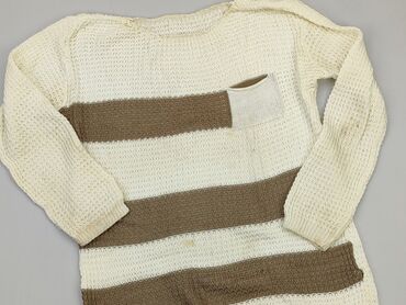 bluzki w czarno białe paski: Sweter, L, stan - Dobry