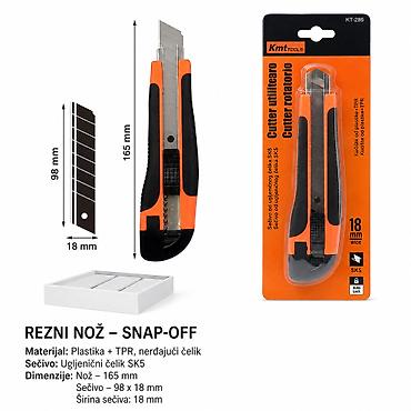 KMT 286 skalpel nož – rezni „snap-off“ nož 18 mm Praktičan alat za