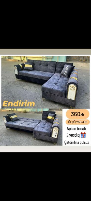 Divanlar: Künc divan, Yeni, Açılan, Bazalı, Parça, Şəhərdaxili pulsuz çatdırılma — 13