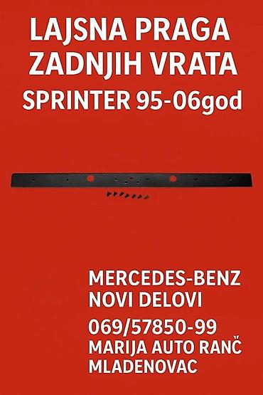 Pragovi i sajtne: LAJSNA PRAGA SPRINTER VW LT POZADI 95-06 NOVA SA ZABICAMA | ⭐Lajsna — 4