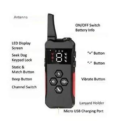 Oprema za kućne ljubimce: Daljinski trening ogrlica za pse – komplet sa daljinskim upravljačem — 4