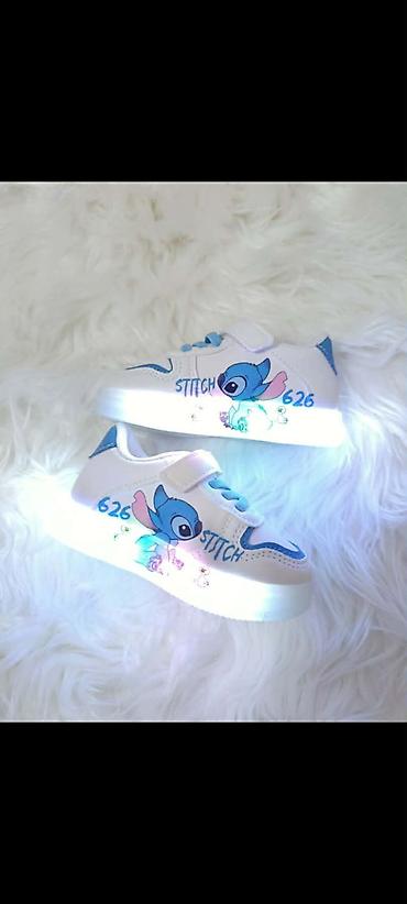 Patike: Dečije patike sa LED đonom – motiv Stitch/Angel - Bele patike sa — 3