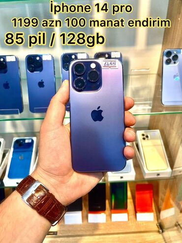 ipone xs: IPhone 14 Pro, 128 GB, Deep Purple, Face ID