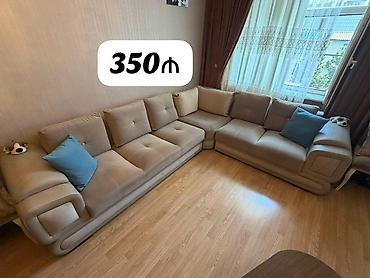 Künc divan 350₼. Açılmır baza yoxdur. Ölçü -2.50/3.20. Ünvan Binəqədi