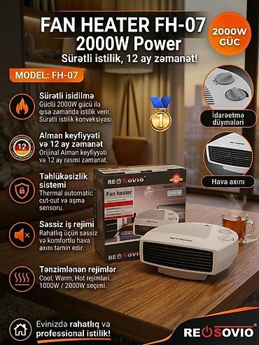 FAN HEATER FH-07 – 2000W gücə malik kompakt ventilyatorlu isitmə